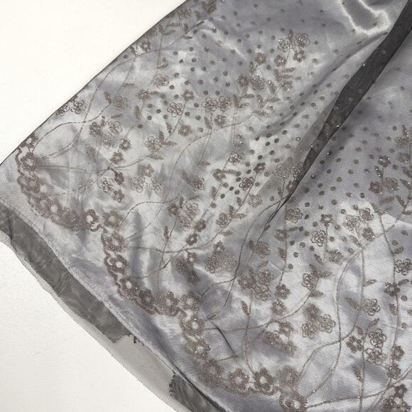 Jona Michelle Dress Girls Sz 6X Black Velour Shimmery Tulle Holiday Glitter - Picture 3 of 7